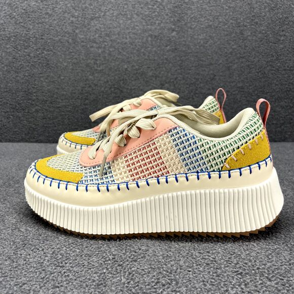 Nicole‎ Miller Shoes Womens 6.5 Beige Brita Mixed Woven sneaker - Picture 9 of 14